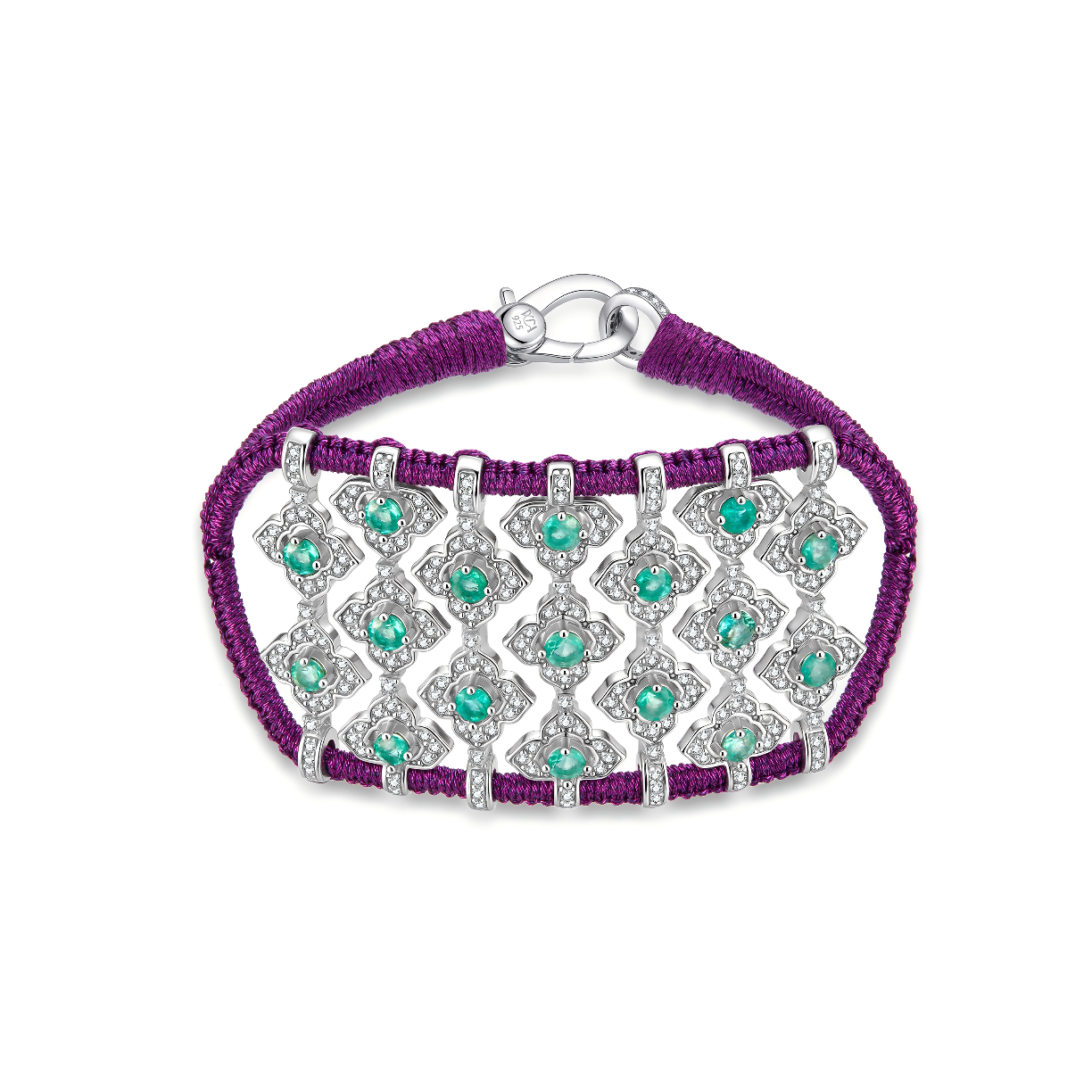 Brasilia Iris bracelet - Emeralds