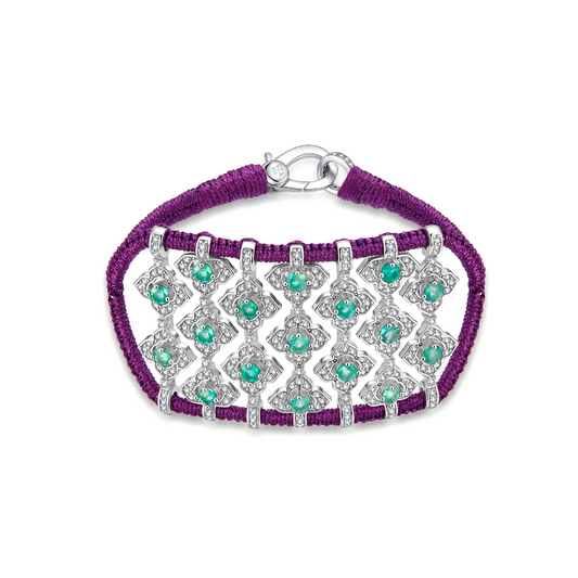 Brasilia Iris bracelet - Emeralds