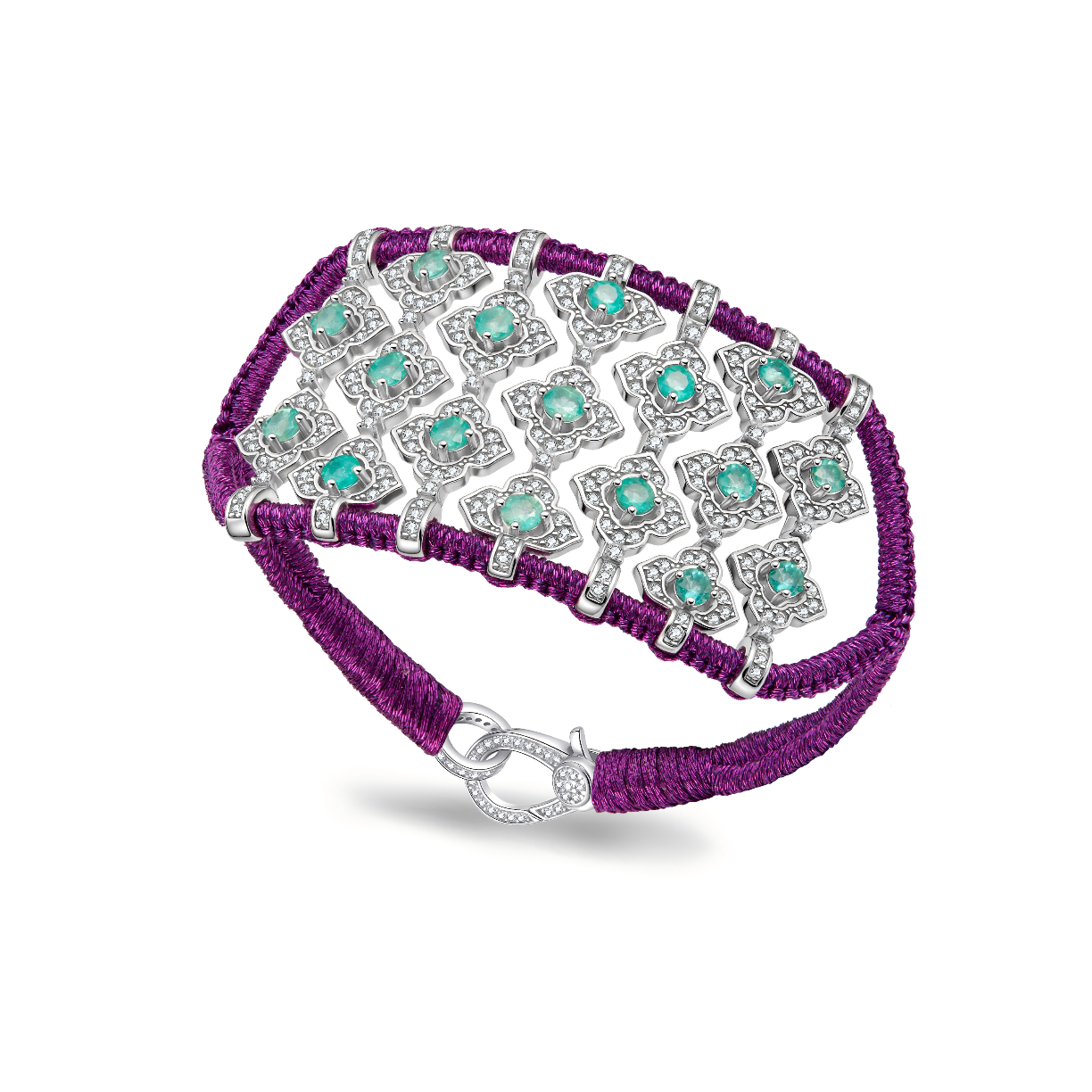 Brasilia Iris bracelet - Emeralds