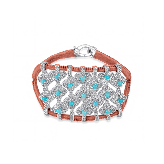 Brasilia blush bracelet - Turquoises