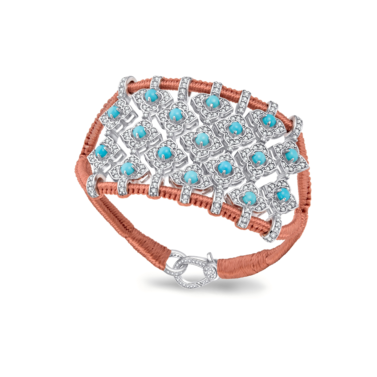 Brasilia blush bracelet - Turquoises