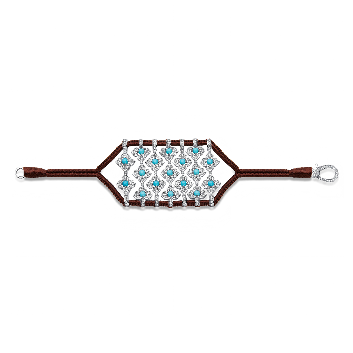 Brasilia choco bracelet - Turquoises