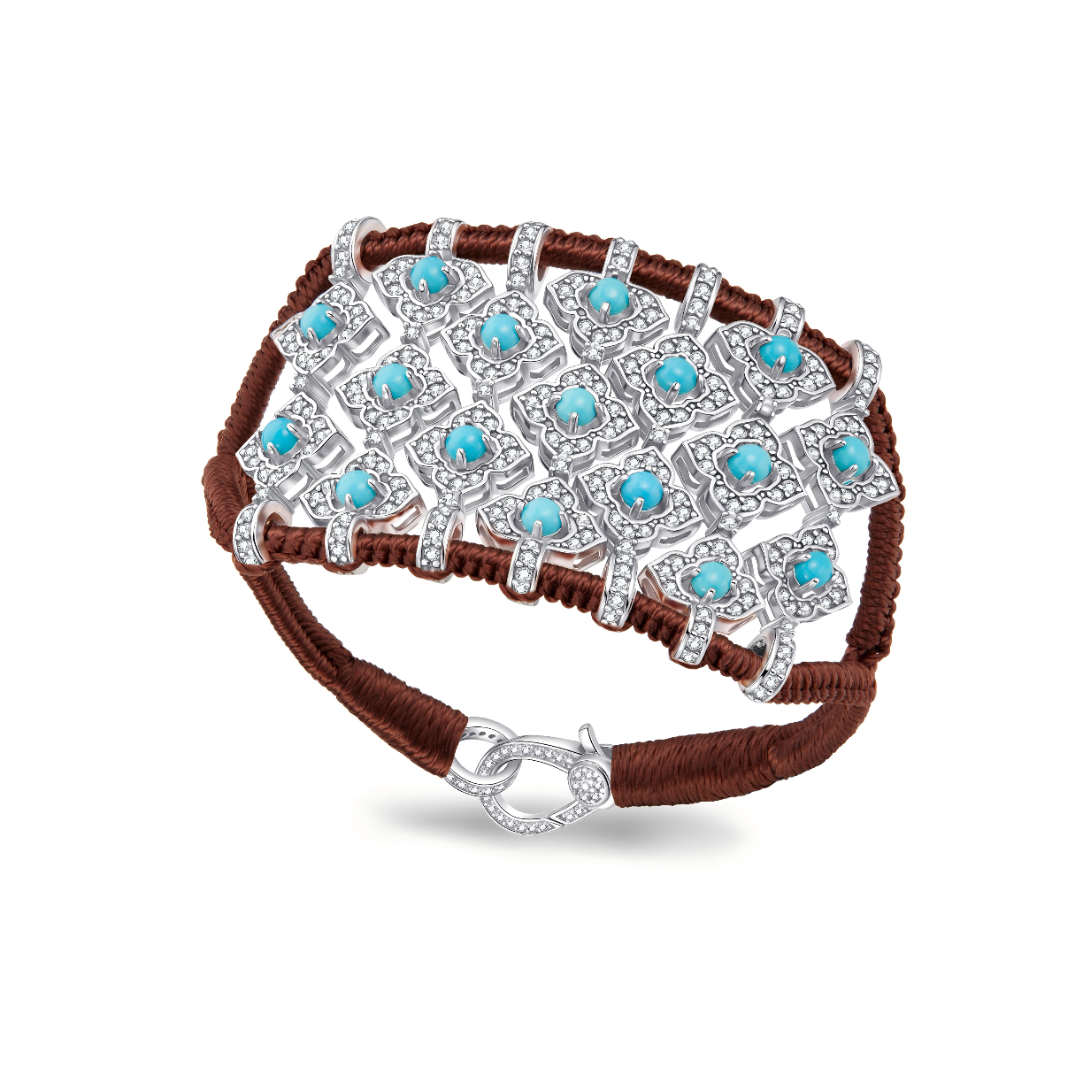 Brasilia choco bracelet - Turquoises
