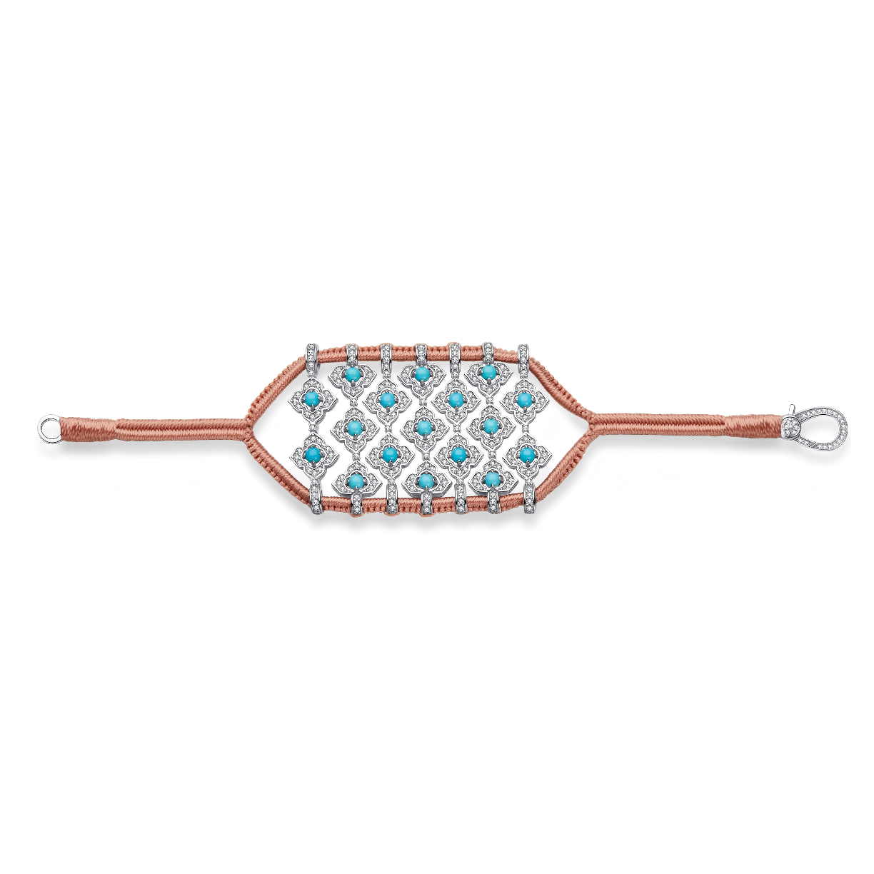 Brasilia nude bracelet - Turquoises