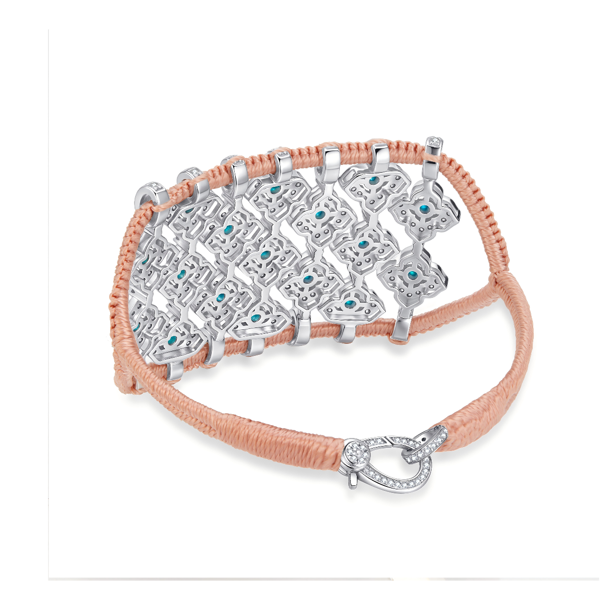 Brasilia nude bracelet - Turquoises