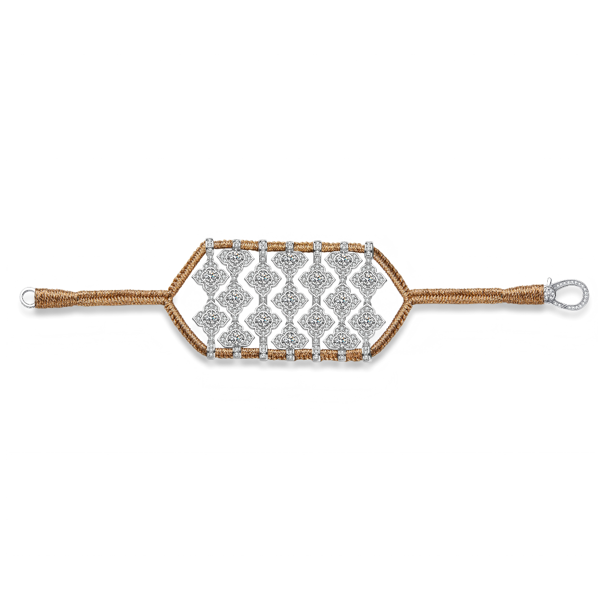 Brasilia Brass bracelet - Zircon