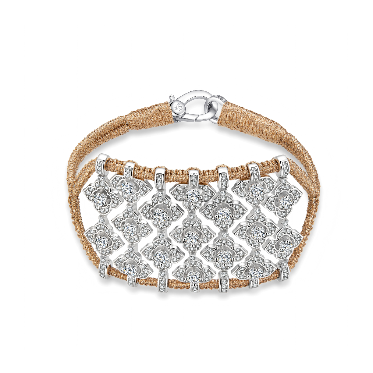 Brasilia Brass bracelet - Zircon
