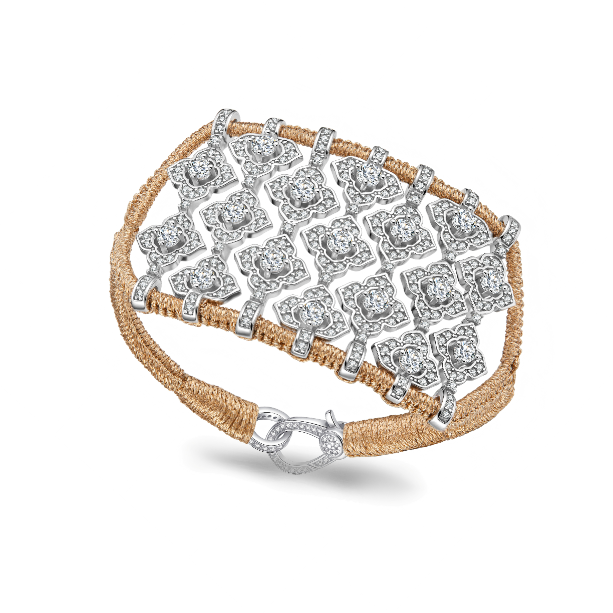 Brasilia Brass bracelet - Zircon