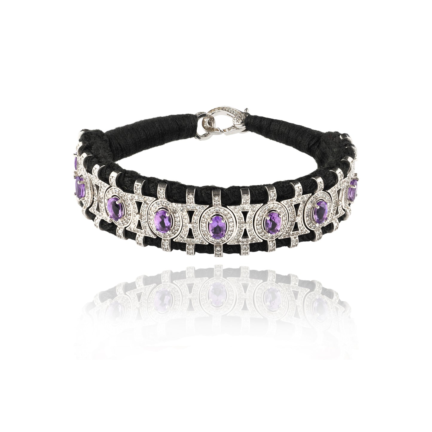 Bracelet Sao Paulo noir - améthyste