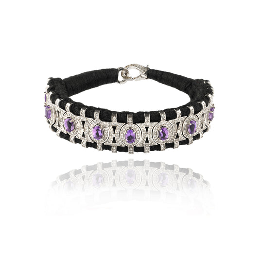Bracelet Sao Paulo noir - améthyste