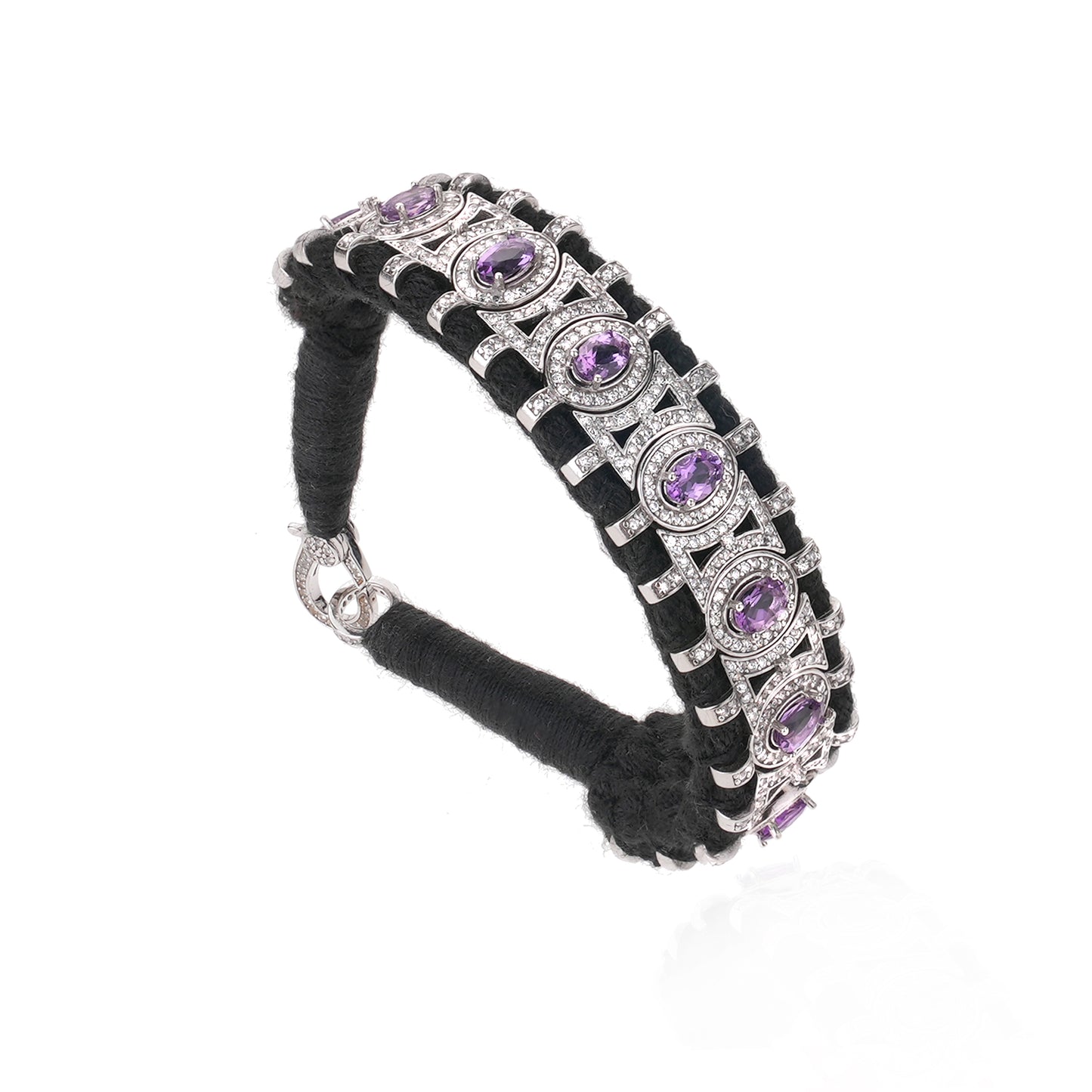 Bracelet Sao Paulo noir - améthyste