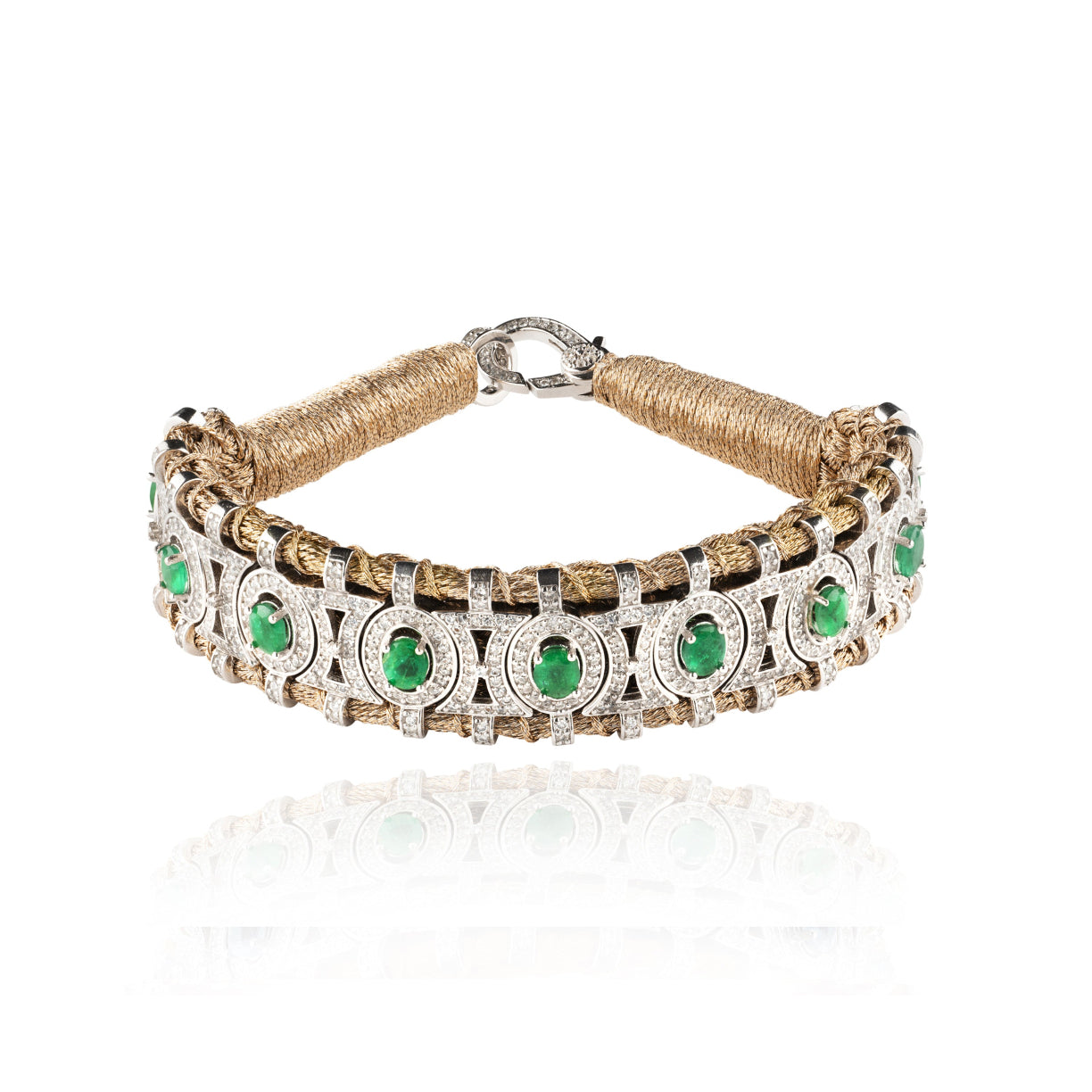 Bracelet Sao Paulo Brass - Émeraudes