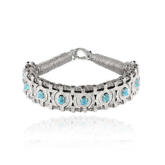 Sao Paulo Silver and Topazes bracelet 