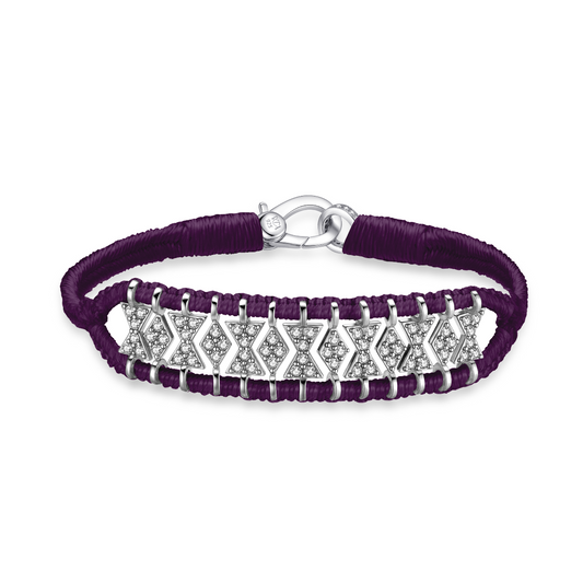 Bracelet Buzios aubergine