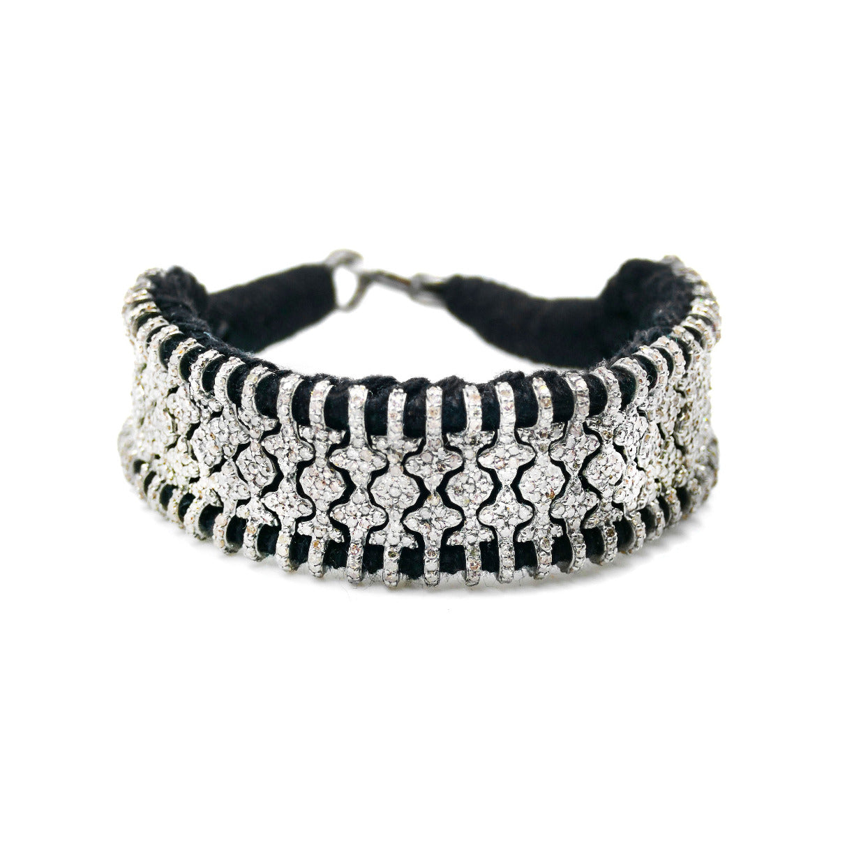 Bracelet Brasilia Noir en argent 925 et diamants