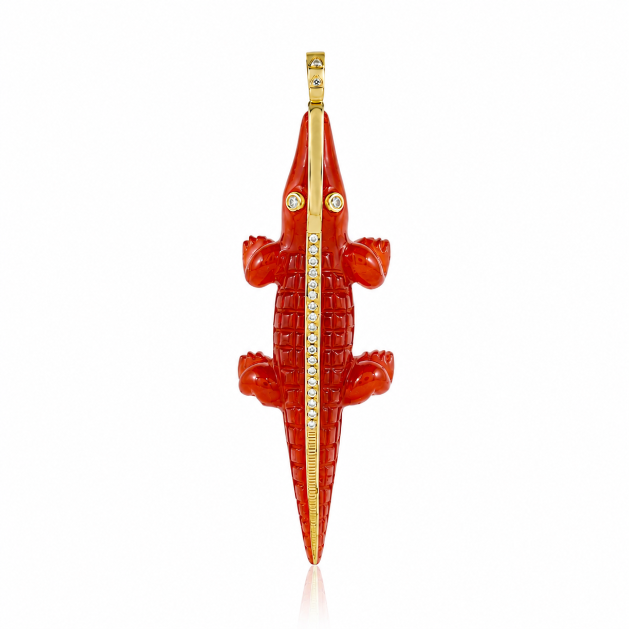 Carnelian Croco Pendant