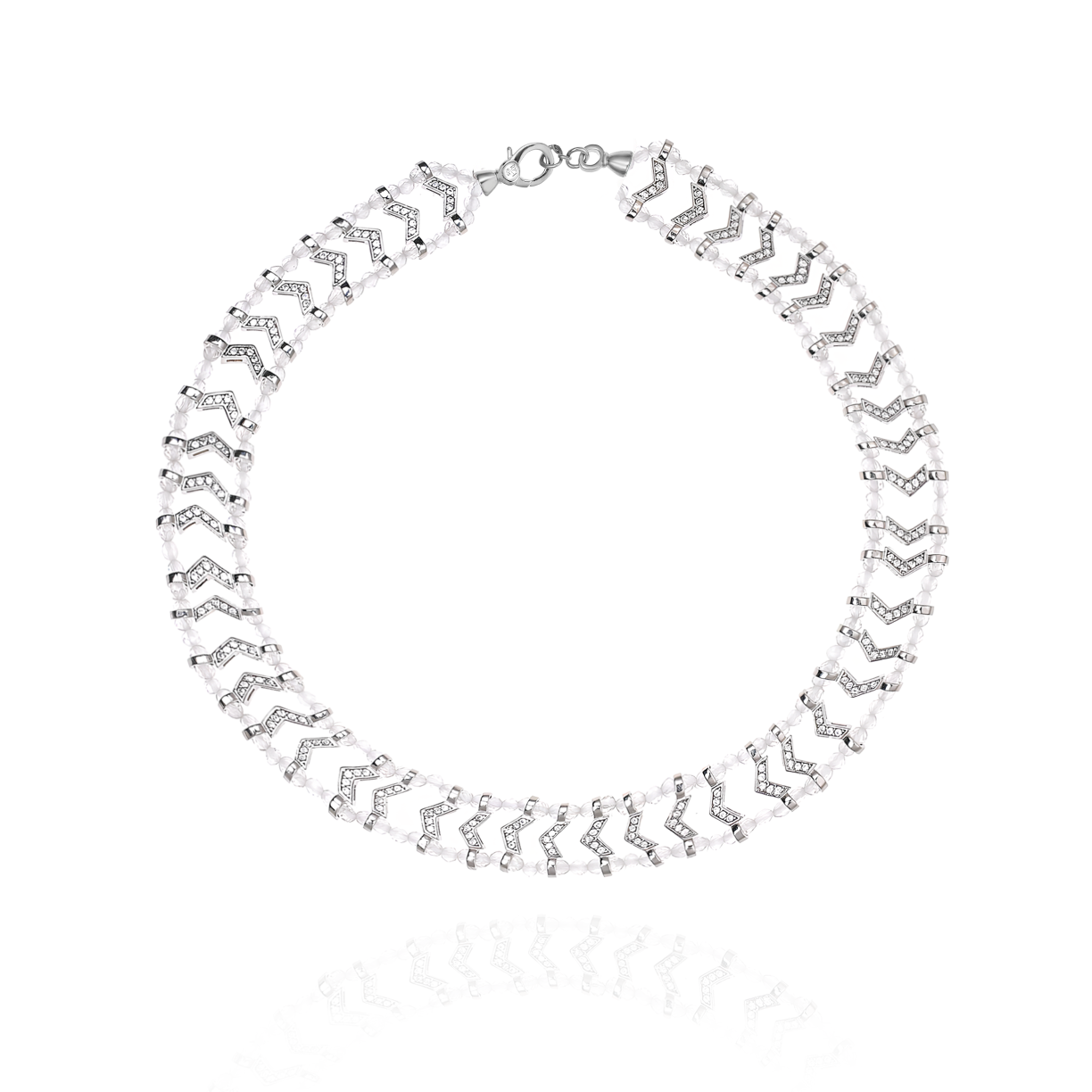 Parabeady crystal necklace