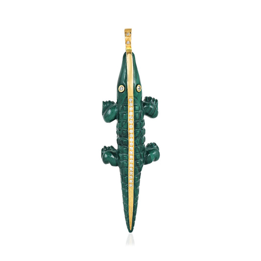 Pendentif Croco Malachite