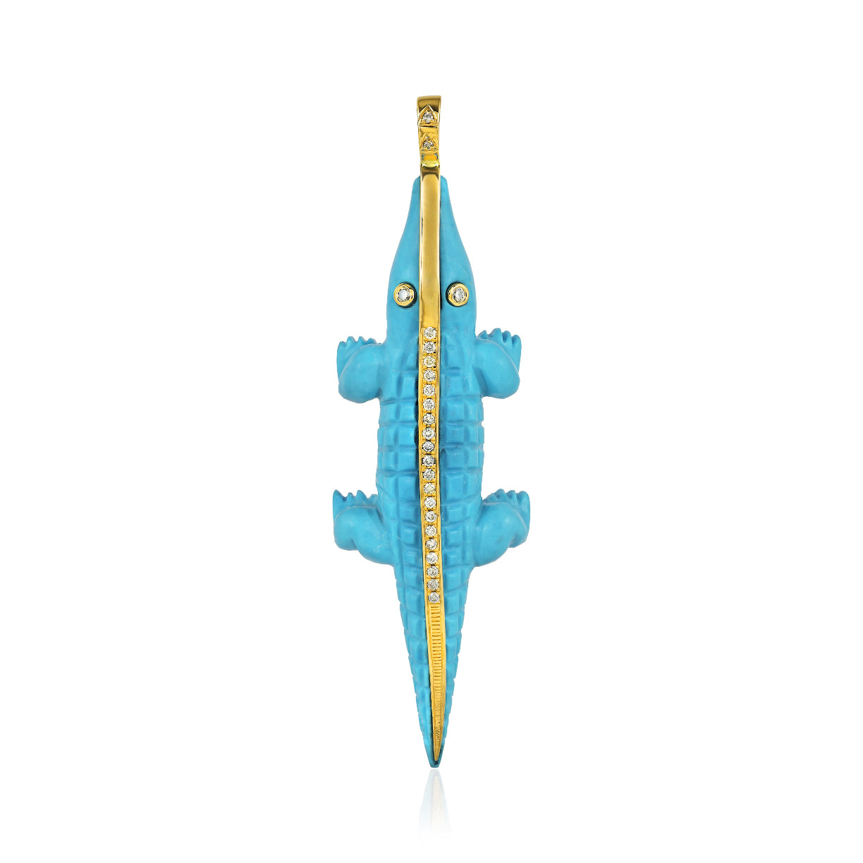 Turquoise Croco Pendant