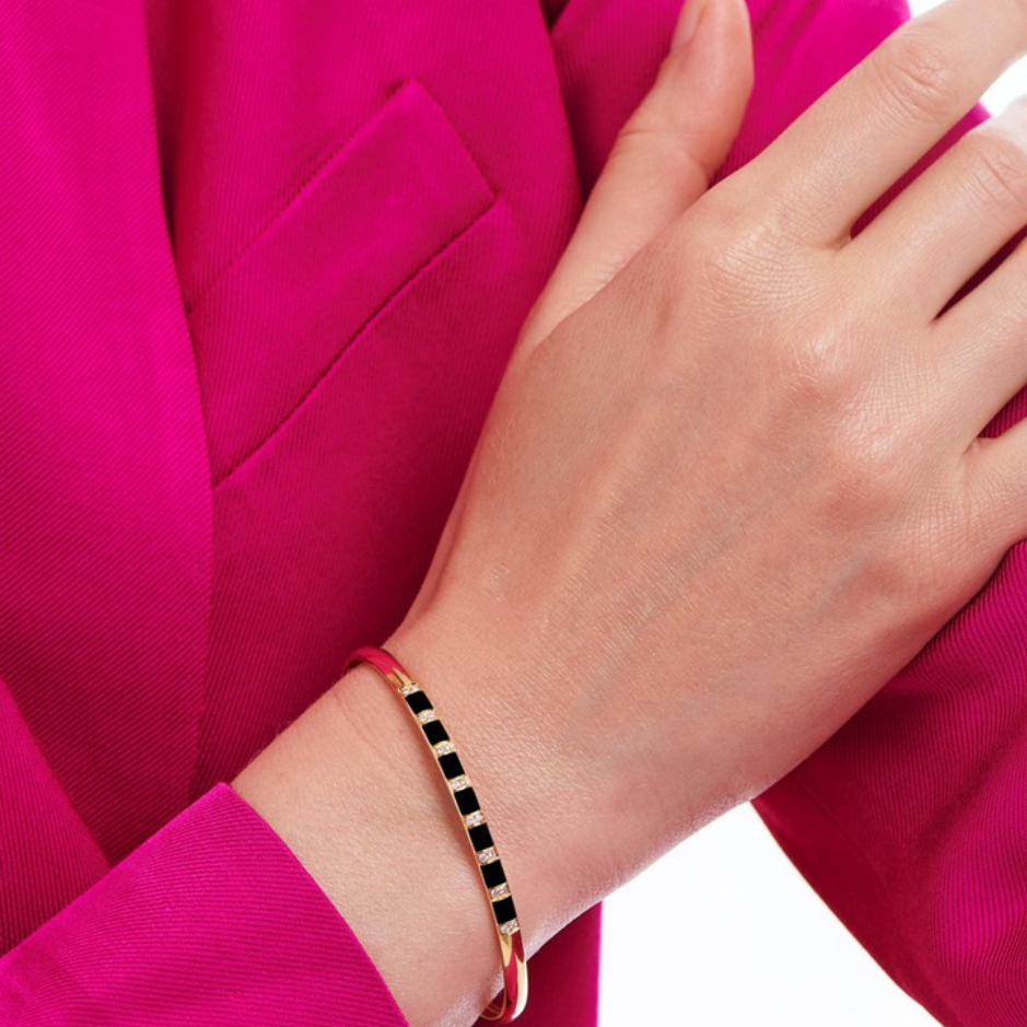 Bracelet jonc Billie noir