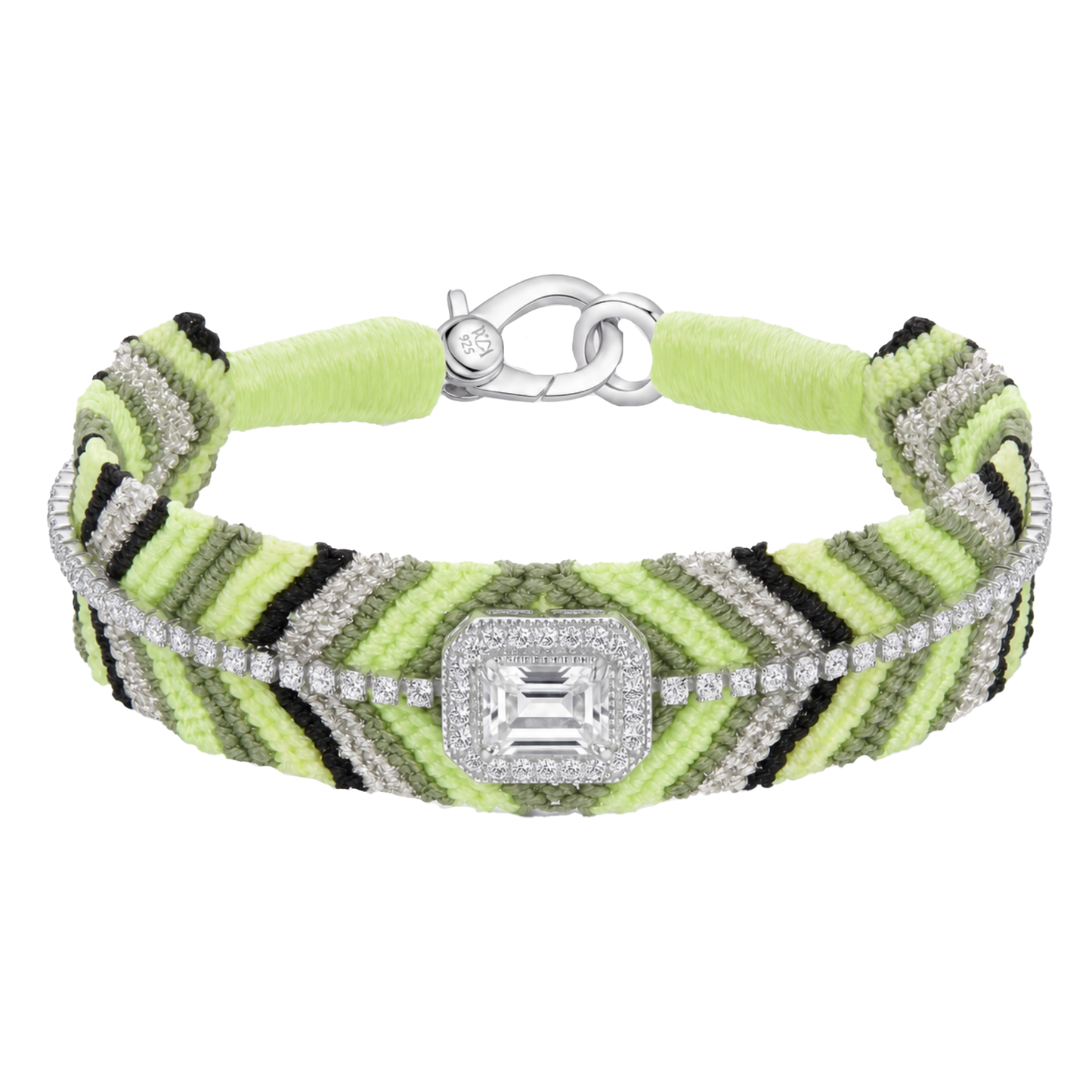 Bracelet Biggie Neon Yellow - Crystal