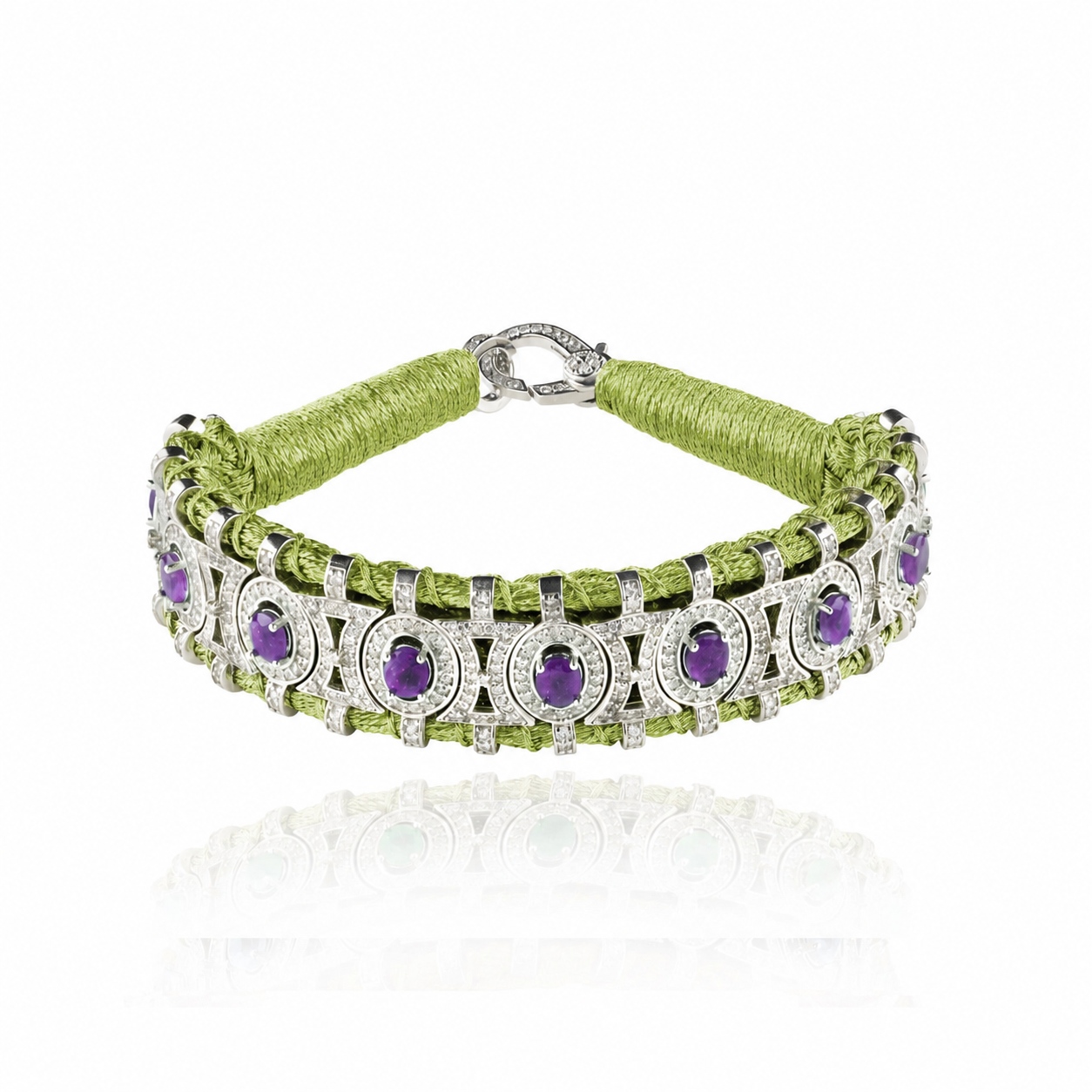 Sao Paulo Lime and Amethyst bracelet 