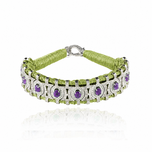 Bracelet Sao Paulo Lime - Amethystes