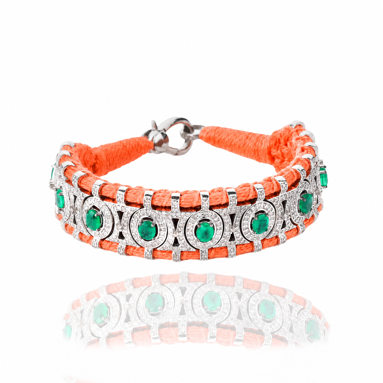 Sao Paulo neon flash and Emeralds bracelet 