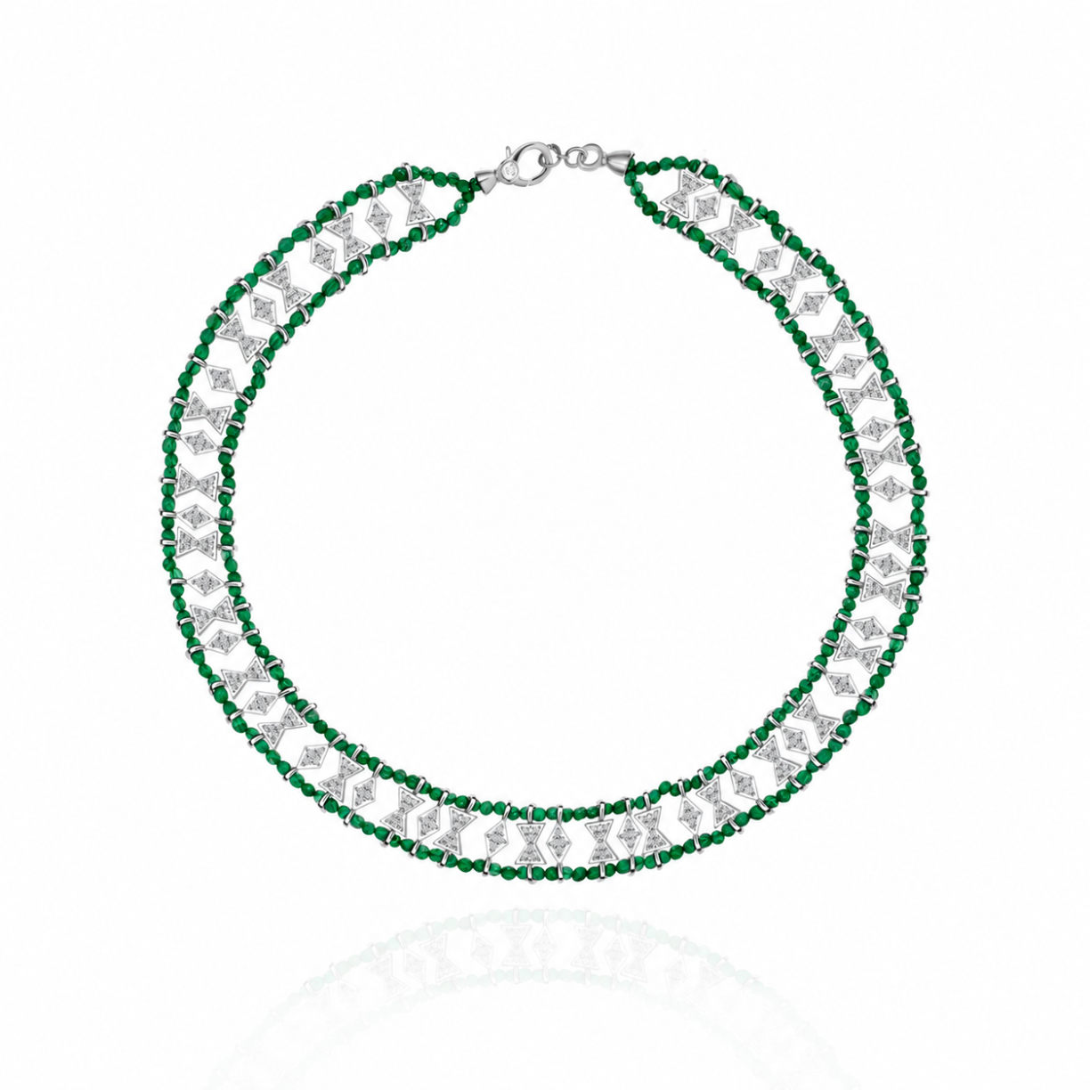 Janbeady dark green necklace