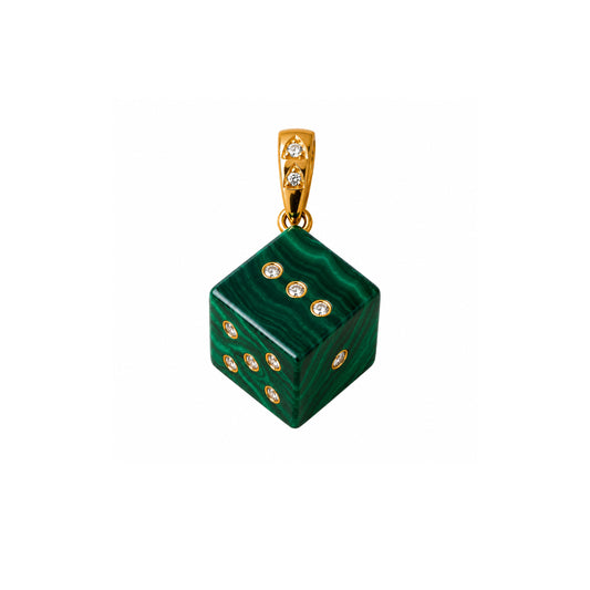 Pendentif dice Malachite