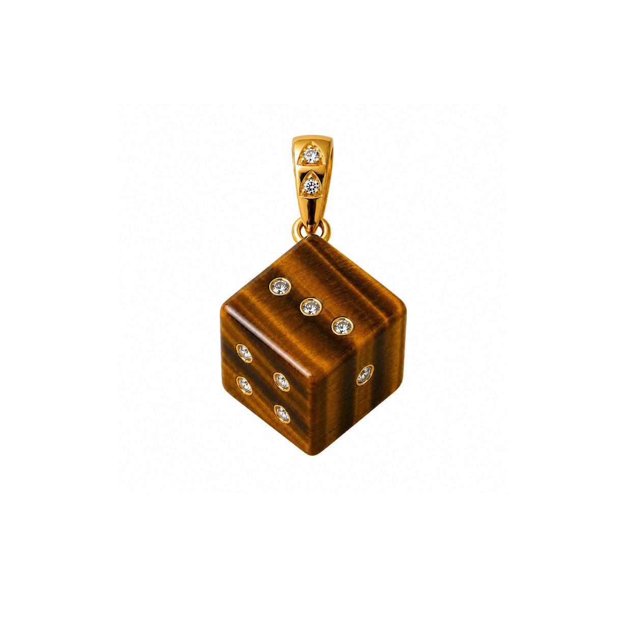 Pendentif dice oeil de tigre