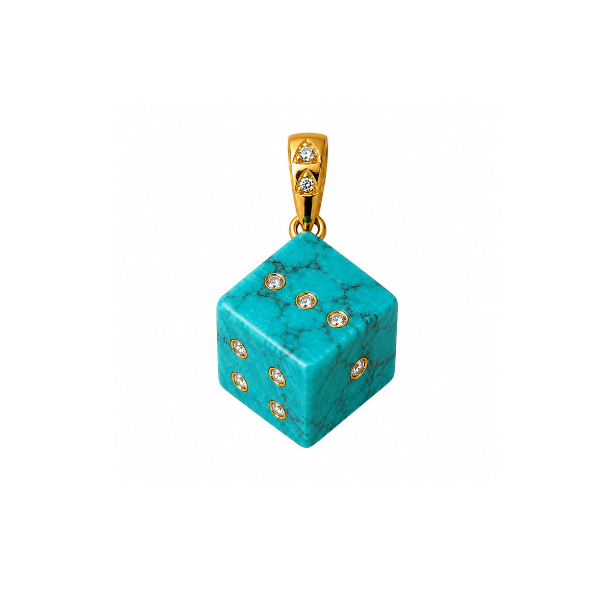 Pendentif dice Turquoise