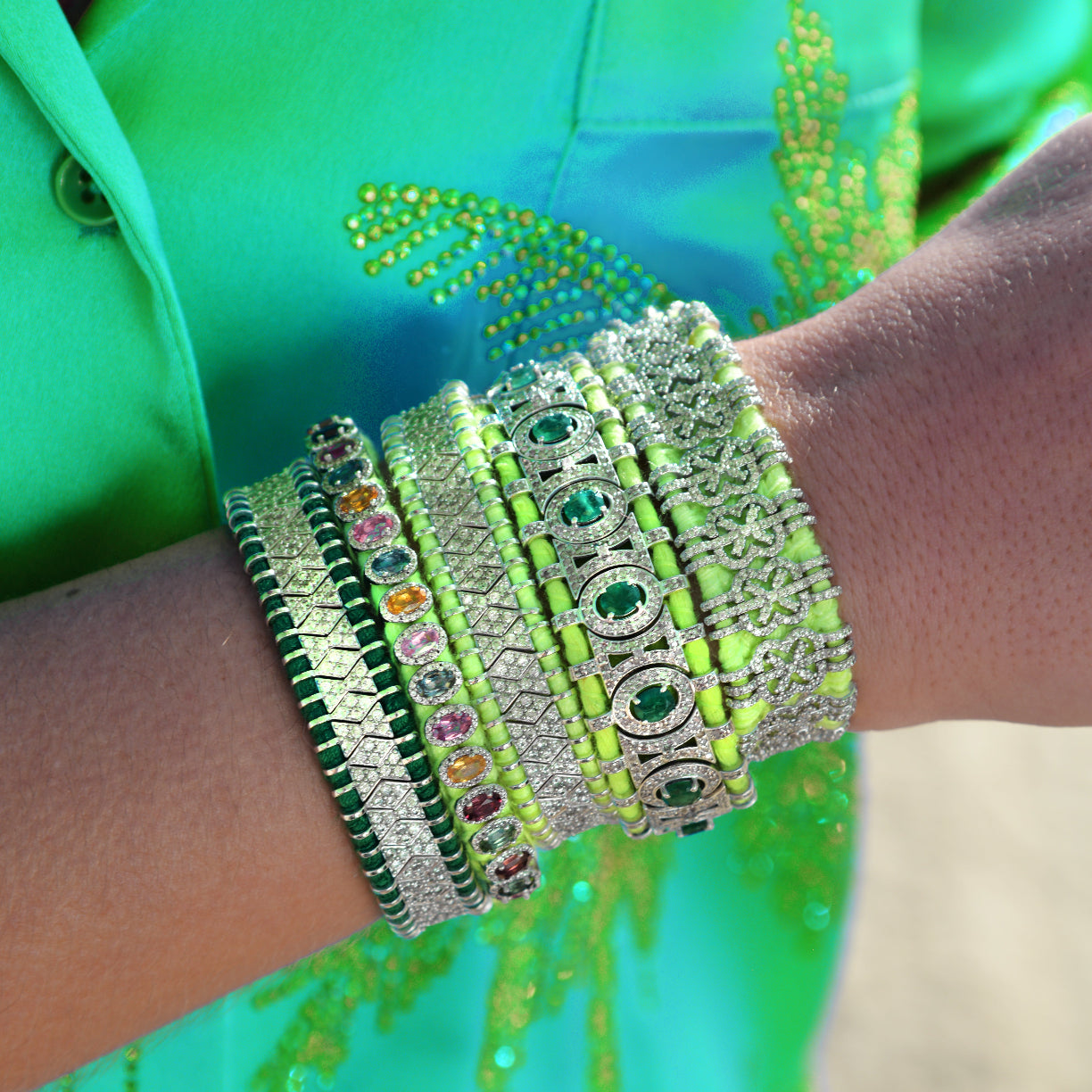 Bracelet Janeiro jaune fluo