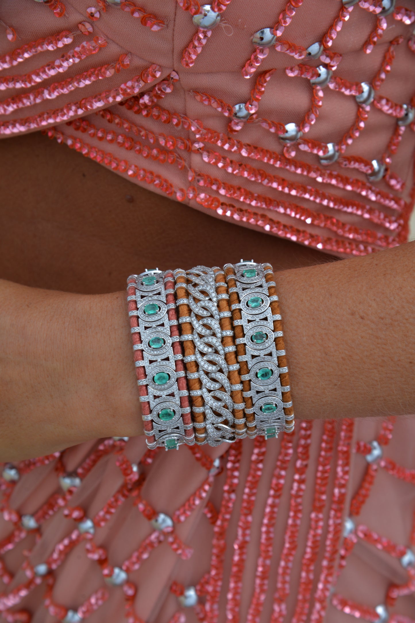 Bracelet Sao Paulo Bambou - Émeraudes