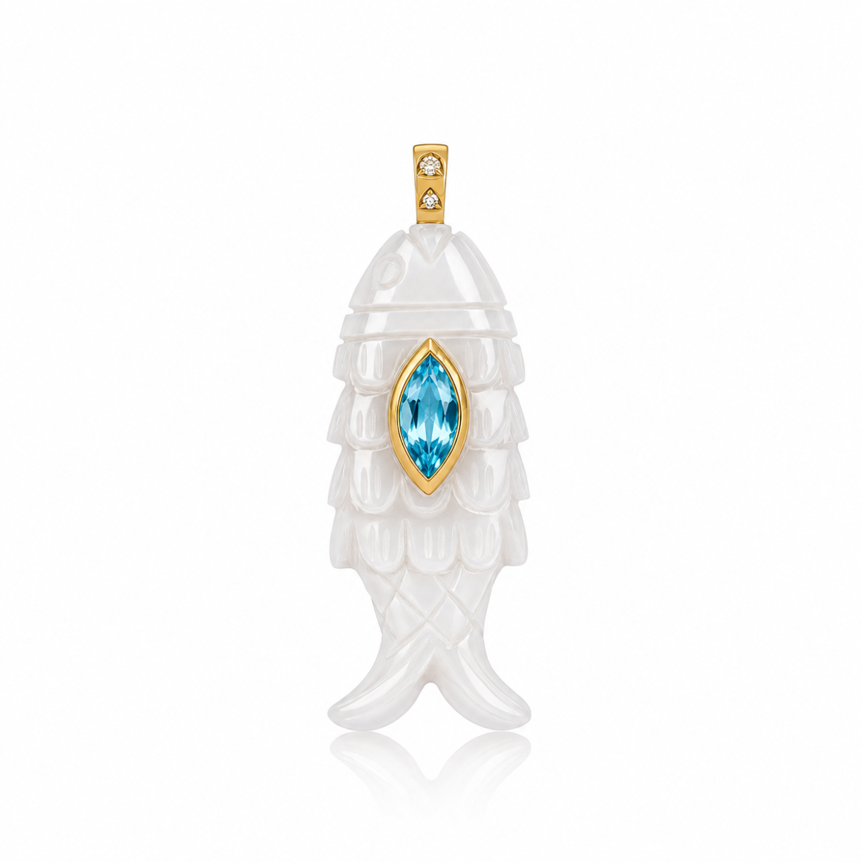 Agate Fish Pendant