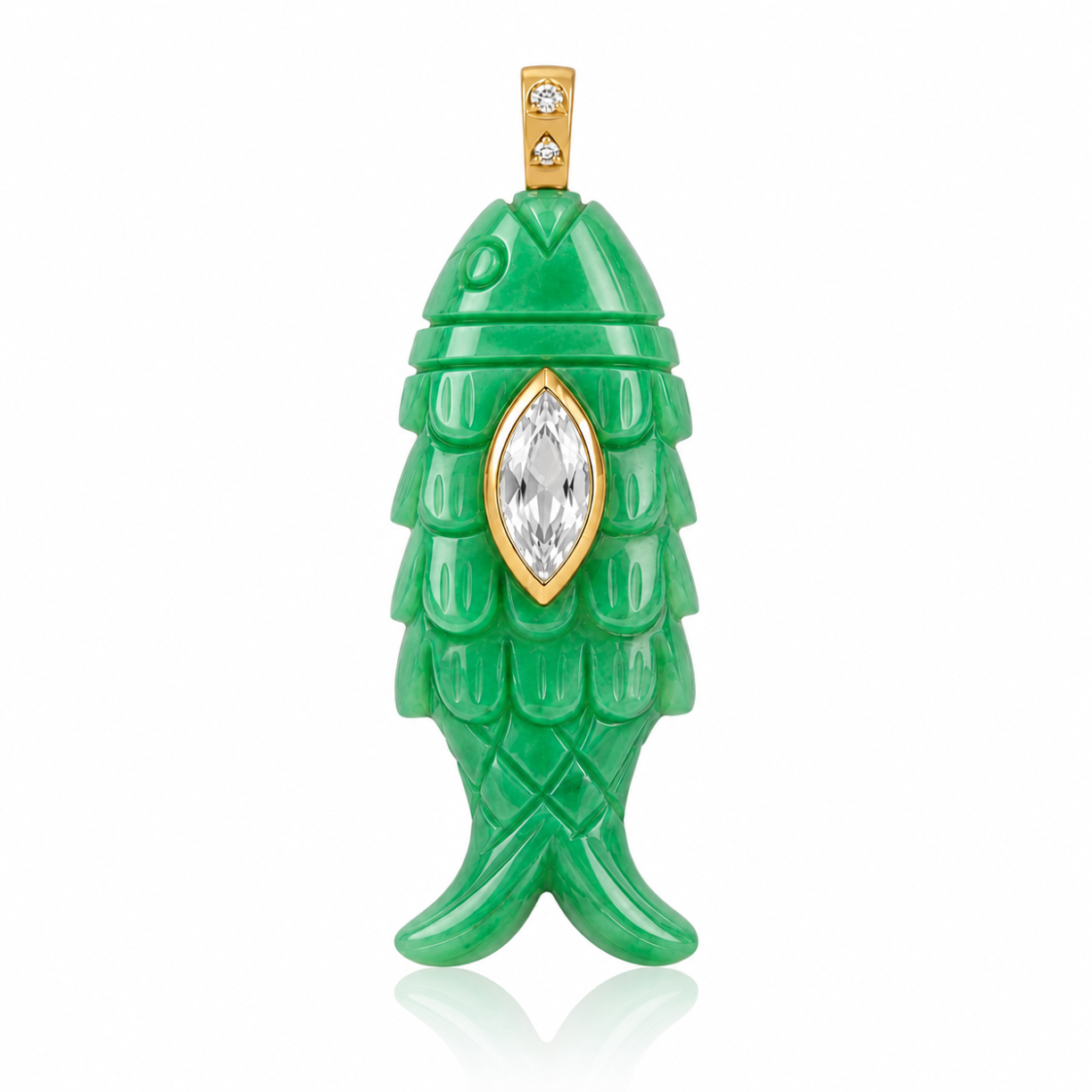 Pendentif Poisson Chrysoprase