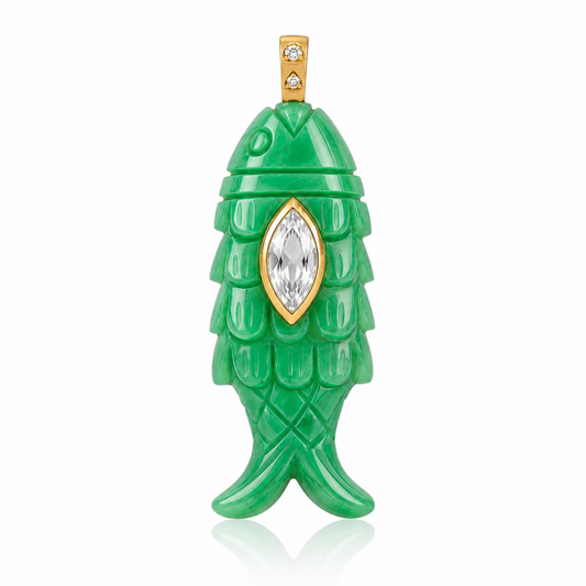 Pendentif Poisson Chrysoprase