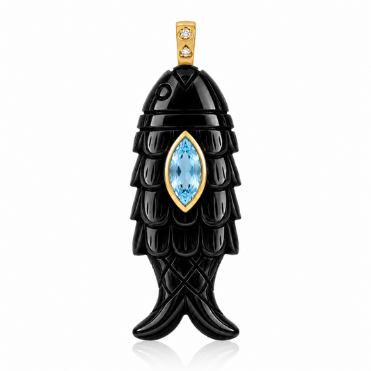 Pendentif Poisson Onyx