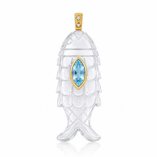 Pendentif Poisson Quartz cristal