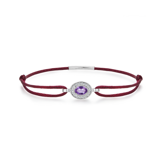 Wine color forever bracelet - amethyst