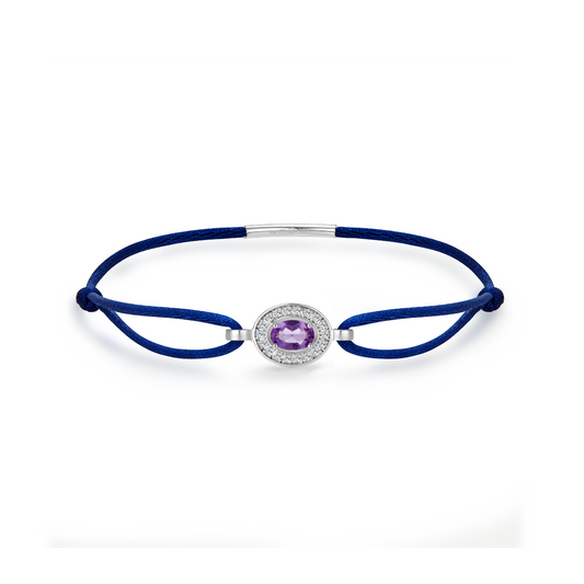 Navy forever bracelet - amethyst