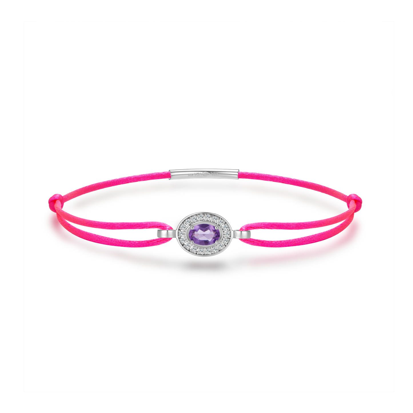 neon-pink forever bracelet - amethyst