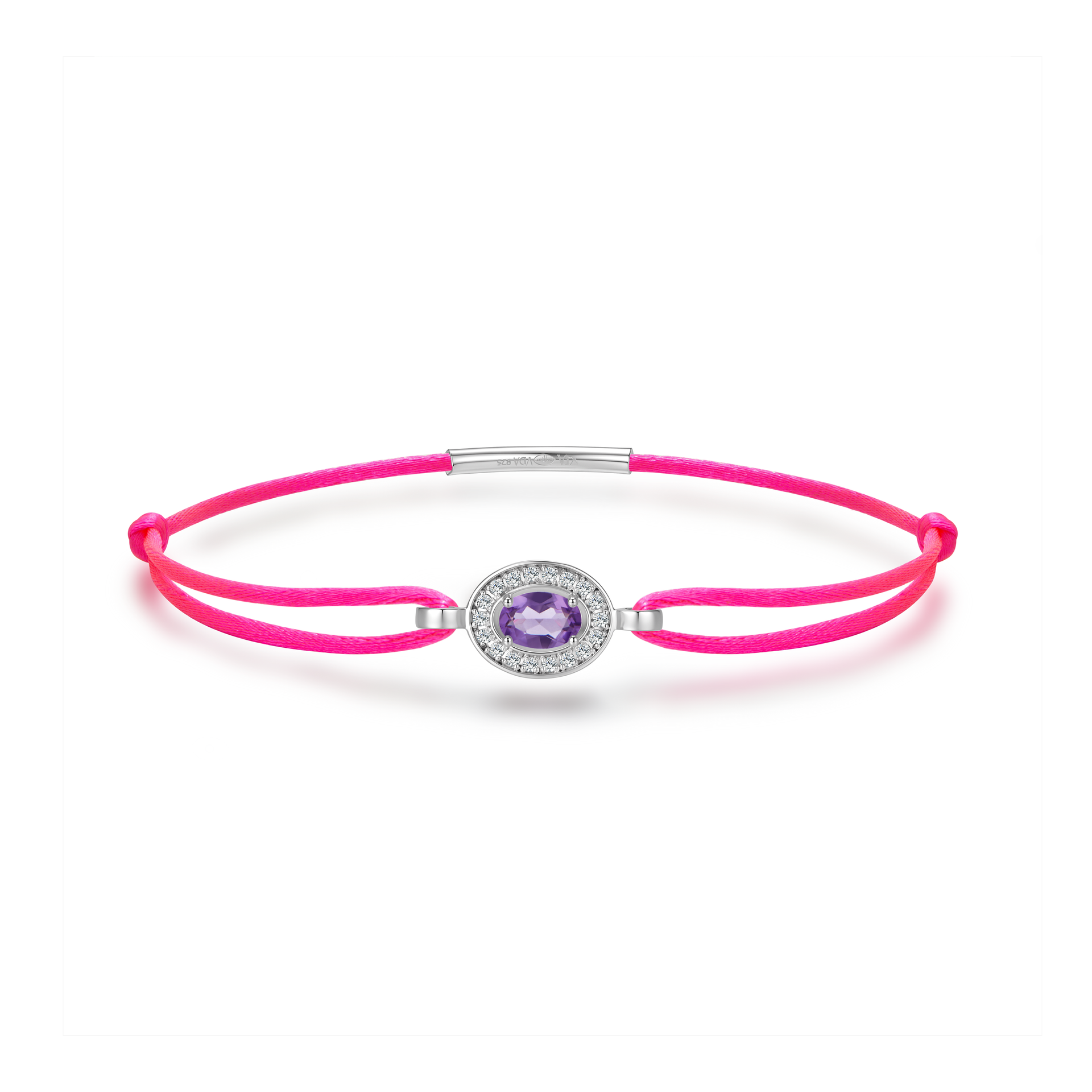 neon-pink forever bracelet - amethyst