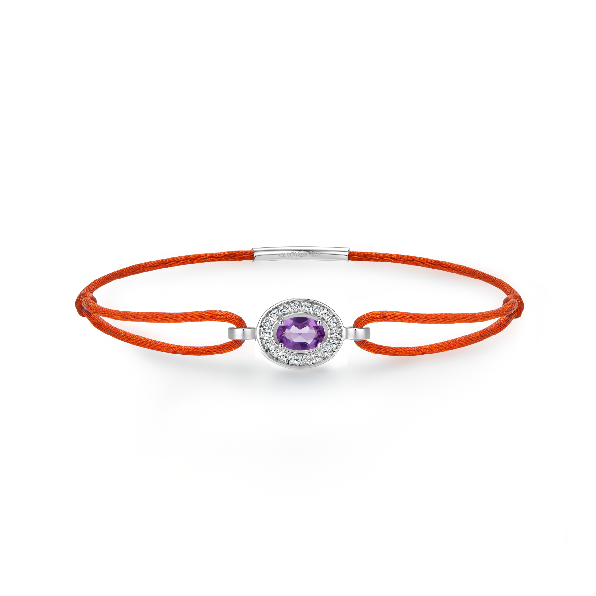 Orange forever bracelet - amethyst