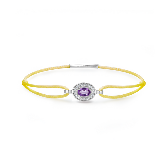 Straw forever bracelet - amethyst
