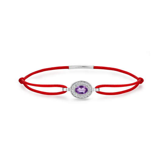 Red forever bracelet - amethyst