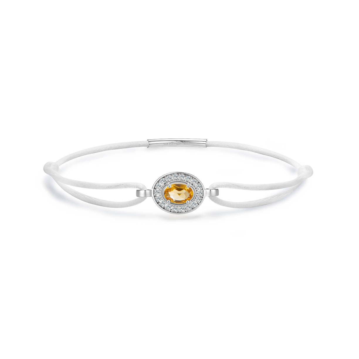 white forever bracelet - citrine