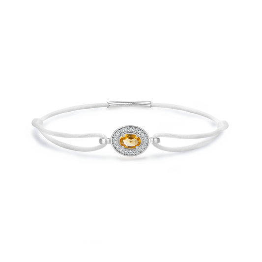 white forever bracelet - citrine