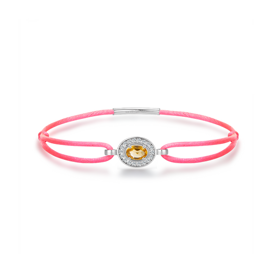 neon Barbie forever bracelet - citrine