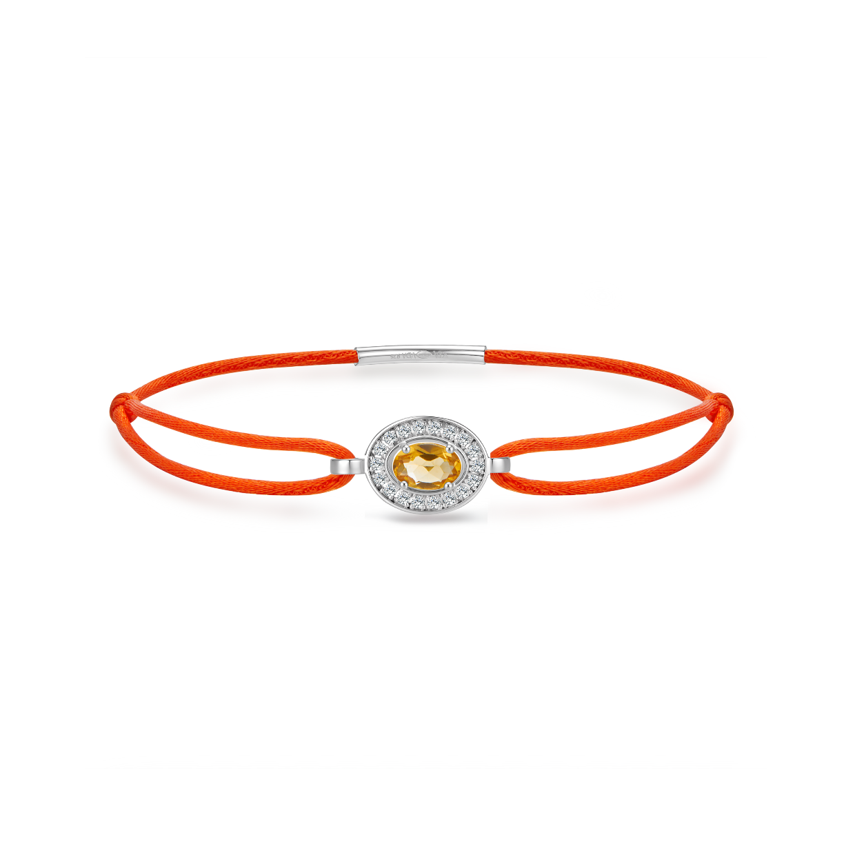 neon orange forever bracelet - citrine